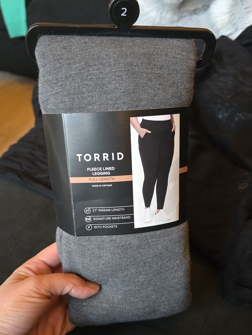 torrid Gray Fleece-Lined Full-Length Pocket Leggings